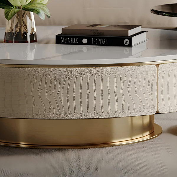 EXCEEB Pedestal 2 Nesting Tables with Storage | Wayfair